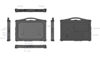 Ordinateur portable industriel robuste avec écran FHD de 15,6 pouces, luminosité de 1000 nits et processeur de 12e génération en option