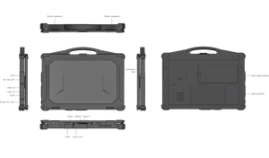 15.6 इंच fhd स्क्रीन औद्योगिक रूबीड लैपटॉप, चमक 1000 निट्स और वैकल्पिक 12 वीं पीढ़ी के सीपू - Product Image 6