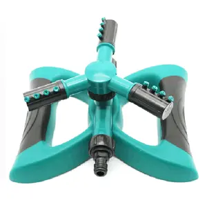 Brand New Portátil 360 Graus Sprinkler Borboleta Forma Três Vias Automático Jardim Água Sprinkler