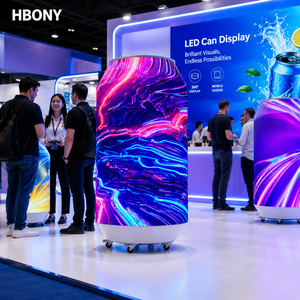 Écran LED P2.5 haute résolution pouvant afficher une vue à 360 degrés, écran LED en forme de canette de soda pour bar, club, promotion de marque, publicité vidéo HD - Product Image 1
