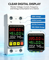 Protecteur de tension/courant/fréquence/puissance/énergie monophasé AC 220V 63A 1 KVA Régulateur de tension automatique pour usage domestique