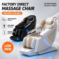 Fauteuil de massage 4D à tissus profonds avec rail SL étendu et thérapie thermique pour le soulagement de la douleur des employés de bureau