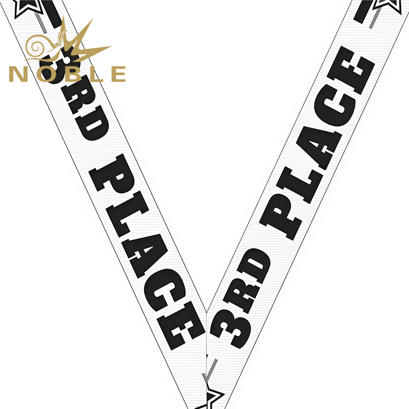 Customized Prize Standings 3rd Place Black Sport Neck Ribbon Medal Neck Ribbons Sublimation Printing Image 4