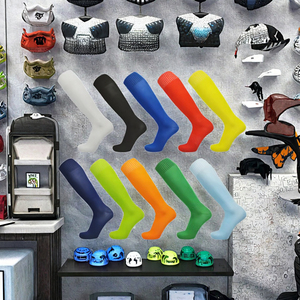 Wholesale Men's Football Sport <b>Socks</b> Winter Breathable Woven <b>Knee</b> <b>High</b> Soccer <b>Socks</b> with Bottom Logo Crew Knitted Cuff - Product Image 3