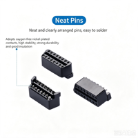 Connecteur femelle OBD2 pour équipement de diagnostic automobile, boîtier de prise femelle ignifuge et résistant aux flammes