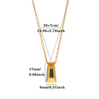 Kalung Amplop Lapis Emas Anti Karat Tahan Air dari Baja Tahan Karat, Produk Terlaris Tiktok Fanhua Jewelry