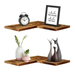 Cross-border wooden wall-mounted <b>shelf</b> with curved partition for living room, entryway, and <b>bedroom</b> wall storage. - Product Image 5