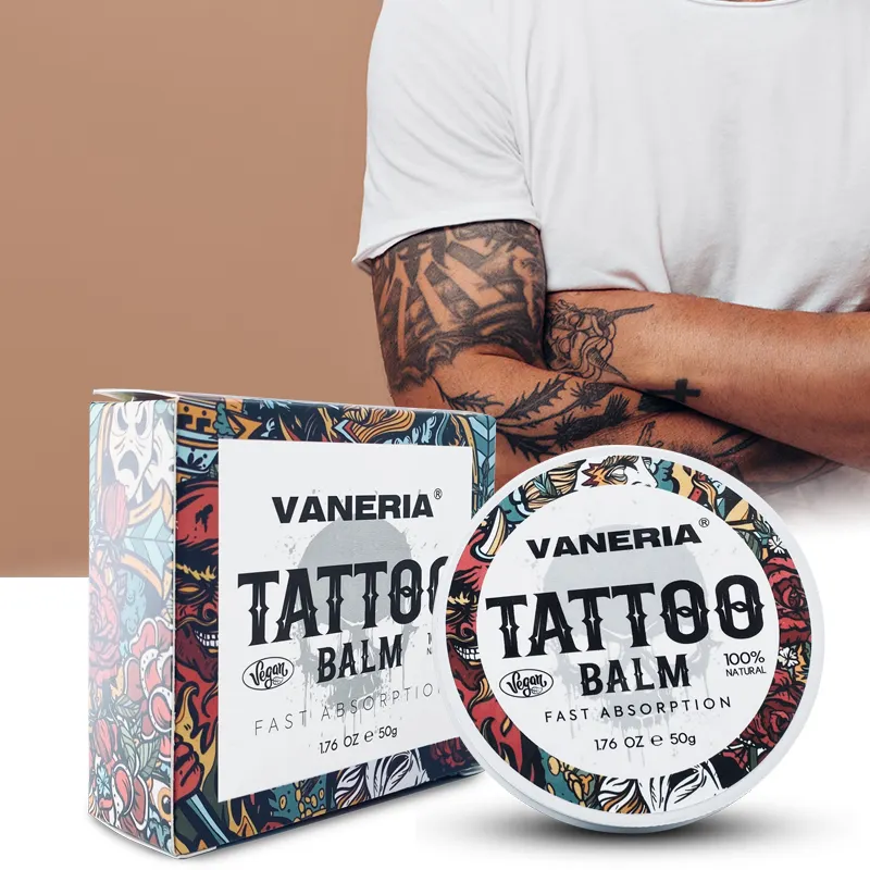 VANERIA-crème de soin de tatouage organique, apaisante, favorise la réparation de la peau, baume de tatouage