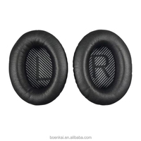 Bantalan Telinga Pengganti untuk Headset BOSE QC35, Kulit PU Lembut Berdensitas Tinggi, Busa Peredam Kebisingan yang Bernapas
