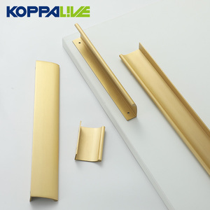 Koppalive cao cấp Đồ nội thất cửa hồ sơ tủ bếp xử lý Vàng giấu rắn brass Lip kéo cho tủ quần áo ngăn kéo - Product Image 2