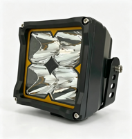 Nouvelle lampe de travail LED carrée de 4 pouces 40W, ambre DRL, étanche IP67, 12-48V, lampe de conduite auxiliaire, 3400 lumens, voiture, camion, chariot élévateur