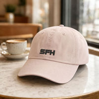 Lichtroze Lichtblauwe Geborduurde Baseballpet SFH Logo Verstelbare Casual Pet
