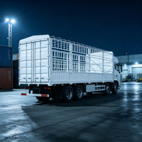 Remorque semi-remorque élargie à poteaux épais anti-rouille pour le transport de bétail, moutons, volailles
