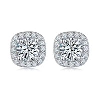 Bague Chevalière Géométrique en Argent Sterling S925 avec Moissanite Taille Rose et Sertissage à Tension pour Femme, Bijou Haut de Gamme pour Mariage