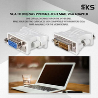 Adaptateur DVI 24+1 mâle vers VGA 15 broches femelle, convertisseur numérique-analogique 1080P pour moniteur PC, projecteur, GPU, neuf, téléphone portable