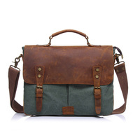Sac à bandoulière en toile rétro Mallette d'affaires à la mode pour hommes Sacoche pour ordinateur portable Sac de messager