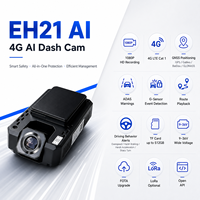 Cámara para Vehículos EH21 GSM 2G 4G con IA, GPS, WDR, Carga Automática de Eventos, Almacenamiento en la Nube, Visualización Remota en Vivo, DVR para Flotas, Camiones Comerciales