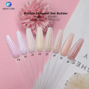 HEMA & TPO FREE Gel de construction blanc scintillant, Gel UV d'extension à paillettes roses, Gel de construction solide pour ongles OEM ODM - Product Image 4