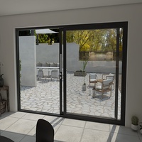 AS2047 NFRC porte coulissante de maison de conception standard Australie nouveau produit porte coulissante et empilable en aluminium à rupture thermique