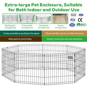 Evcil katlanır Metal yavru köpek egzersiz kalem kapalı açık oyun parkı hiçbir kapı evcil hayvan çiti köpek kulübesi büyük bahçe Pet kafesleri - Product Image 2