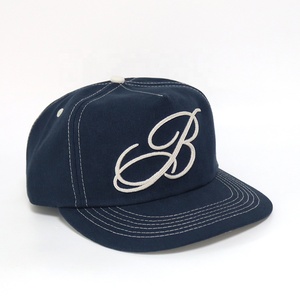 Manufacturer Low Price Wholesale 5 Panel <strong>Pre</strong>-<strong>curved</strong> Brim Soft Front <strong>Unstructured</strong> Cap Unisex Rope Embroidery Logo Snapback <strong>Hats</strong> - Product Image 3