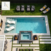 Maßgefertigter Infinity-Schwimmbecken aus Fiberglas, kompatibel mit Jamaica, für den persönlichen Gebrauch, Outdoor-FRP-Schwimmbecken für Dachterrassen