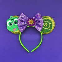 Vente en gros d'oreilles de souris inspirées de Raiponce, bandeaux pour cheveux de princesse, accessoires pour cheveux pour filles et enfants