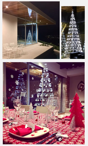 Décoration <span class=keywords><strong>de</strong></span> scène du Nouvel An, arbre <span class=keywords><strong>de</strong></span> Noël rotatif pliable en métal lumineux <span class=keywords><strong>de</strong></span> haute qualité avec lumières LED multicolores - Product Image 5
