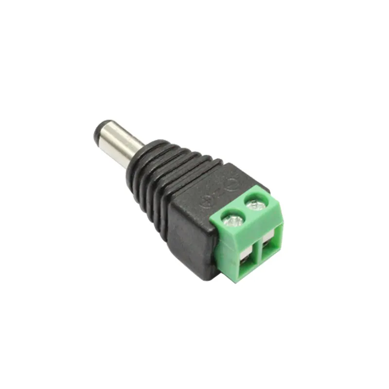 DC erkek 5.5*2.1mm 2.5mm vidalı tapa adaptör kablosu kadın 10a 2 Pin Cctv 12v erkek güç Dc konnektör Jack