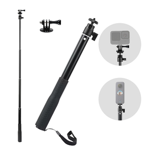 GREATYYT Bâton <span class=keywords><strong>de</strong></span> selfie rétractable en aluminium Monopode compatible Trépied rétractable pour caméra d'action <span class=keywords><strong>Go</strong></span> Pro - Product Image 1