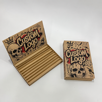 Boîtes à cigares en papier personnalisées en forme de livre, luxe, lot de 10, emballage vide pour cigarettes, format King Size, pré-emballage pour cônes