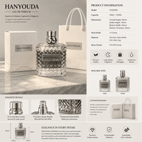 Flacon de parfum de luxe 100 ml en verre triangulaire clouté avec bouchon argenté, design carré en cristal gravé, flacon pulvérisateur de parfum gravé à l'acide