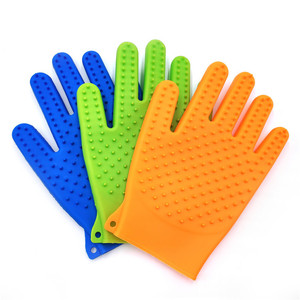 Guantes de pelo de gato de silicona con cepillo de peine para limpieza de baño, eliminación de pelo flotante, prevención de rasguños, mordeduras para gatos y perros - Product Image 1