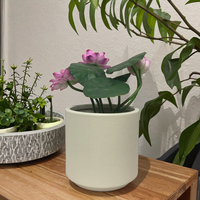 Pot bunga bulat tinggi mewah Modern, pot dekoratif dipertebal plastik dalam ruangan & luar ruangan populer ukuran besar untuk kamar bayi & Taman