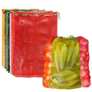 Wholesale Customized Agriculture fresh Vegetable Seeds Plastic packaging Mesh Bag for 25kg 30kg 50kg Onion potatoes firewood