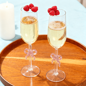 Copa de <span class=keywords><strong>Vino</strong></span> Tinto Transparente de Alta Calidad con Forma de Lazo Creativo, Juego de Copas de Champán - Product Image 2