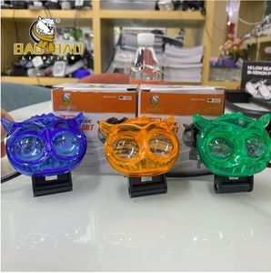 Projecteurs bicolores <span class=keywords><strong>pour</strong></span> motos Hibou <span class=keywords><strong>Led</strong></span> 2 Lentilles Phares de conduite Phares de travail Phares antibrouillard <span class=keywords><strong>Ampoule</strong></span> DRL Véhicule <span class=keywords><strong>pour</strong></span> Voiture Camion - Product Image 4