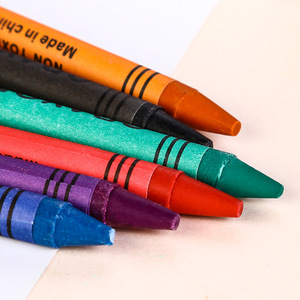 ชุดแวกซ์สำหรับนักเรียน6สีสำหรับเด็กรางวัลสุดสร้างสรรค์ดินสอสีกราฟฟิตี้ - Product Image 4