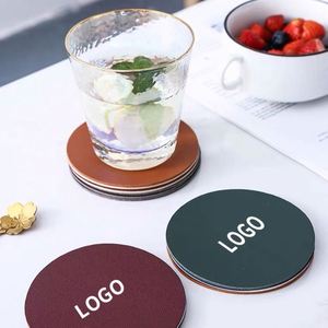 Posavasos de Cuero en Blanco para Sublimación, Fabricados en China, Posavasos Redondos de Cuero de Lujo para Venta al Por Mayor - Product Image 4