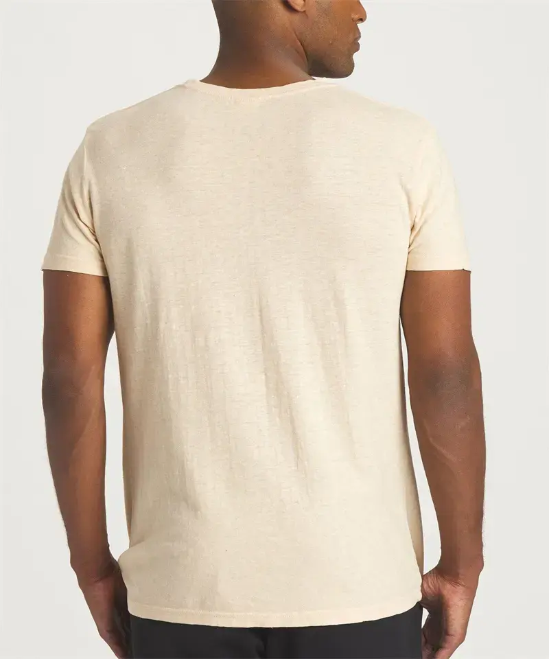 Hemp Manufacturer casual thin T Shirt Custom Eco Friendly Print T-Shirt Hemp Sustainable T shirt For men