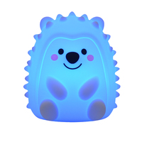 Lampe de nuit portable pour bébé en silicone souple rechargeable, décoration kawaii pour chambre d'enfant, mignonne lampe de nuit hérisson pour enfants, cadeaux pour enfants