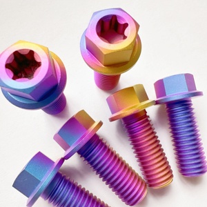 Prix usine M6 M8 M10 GR5 moto Auto automobile Sprint Midget voiture titane Hex bride boulons couleur <span class=keywords><strong>bonbon</strong></span> boulons - Product Image 4