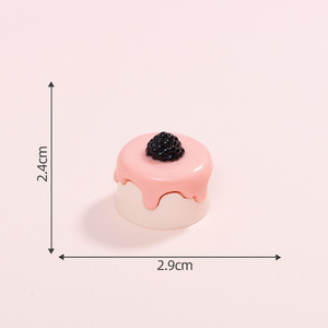 Miniature de dessert mignonne en résine pour maison de poupée, figurine de gâteau miniature pour loisirs créatifs et décoration de bureau à domicile - Product Image 6