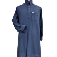 Großhandel traditionelle muslimische Kleidung & Accessoires New Style Langarm Saudi-Stil arabische Robe mit Hemd Kragen Günstiger Preis