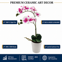 Vente en gros de pots de fleurs artificielles en céramique imprimés en 3D, design réaliste pour la décoration de mariage, de la maison et du jardin, offre limitée