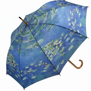 AU-02226 disegno artistico "ninfee II" di Monet ombrello in legno - Product Image 1