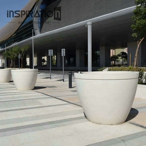 NSpiration supply high strength waterproof durable outdoor round extra large concrete GRC flower pot <span class=keywords><strong>vasi</strong></span> per fioriere <span class=keywords><strong>in</strong></span> pietra da giardino - Product Image 3