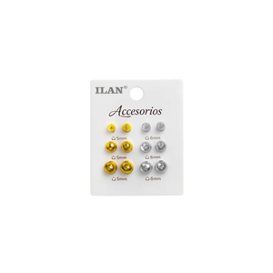 Orecchini Ilan 5mm 6mm 8mm in Oro e Argento, Gioielli alla Moda - Product Image 2