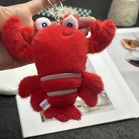 Peluches marines : crevettes, crabes, homards, porte-clés en peluche, jouets d'aquarium, cadeaux, peluches pour machine à griffes, vente en gros
