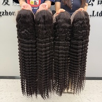 Wig Rambut Asli Vietnam Deep Wave Curly Tanpa Lem HD Invisible Lace Frontal untuk Wanita Kulit Hitam, Wig Rambut Manusia Pre Plucked dari Vendor Wig